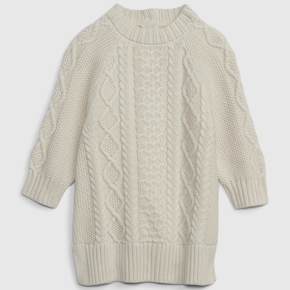 Cream sweater dress